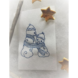 Stickdatei - Schneemann Alphabet Buchstabe A